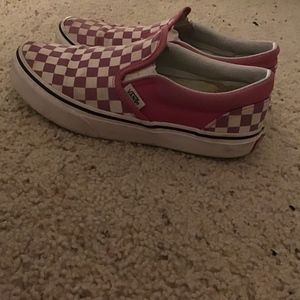 Raspberry checkered Vans